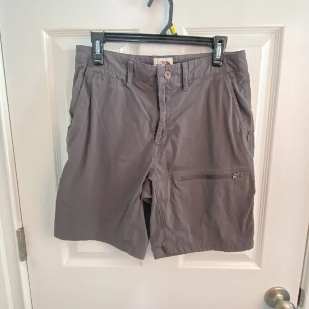 The North Face Shorts Men 30 Gray Utility Cotton Preppy Nylon Pocket Outdoor